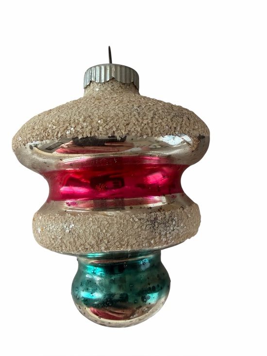 Shiny Brite Other - Shiny Brite Vintage UFO-Tornado Atomic Lantern Mica Christmas Ornament
